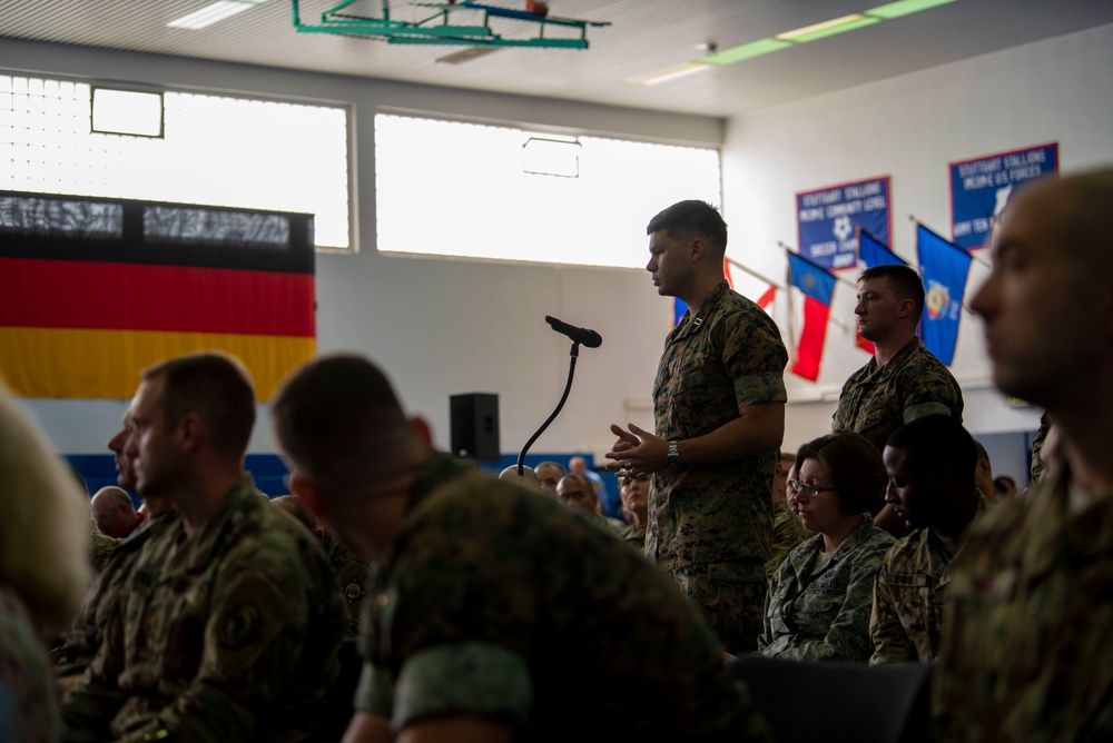 Secretary Esper Holds Town Hall in Stuttgart