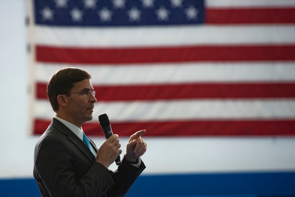 Secretary Esper Holds Town Hall in Stuttgart