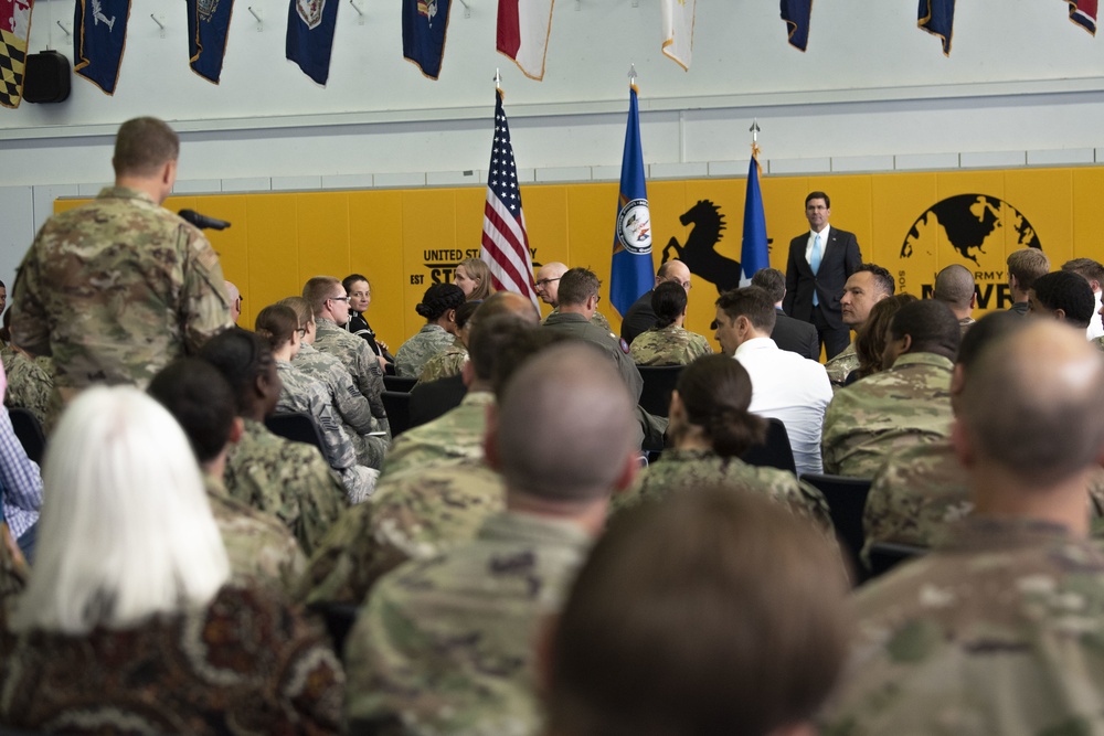 Secretary Esper Holds Town Hall in Stuttgart