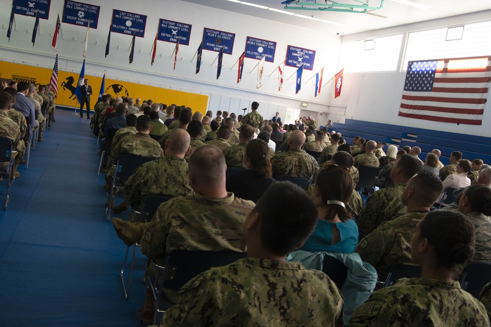 Secretary Esper Holds Town Hall in Stuttgart