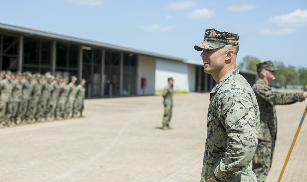 Company C, 1st Battalion, 1st Marines change of command