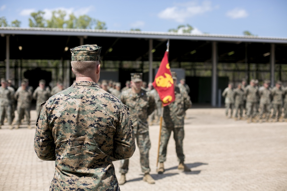 Company C, 1st Battalion, 1st Marines change of command