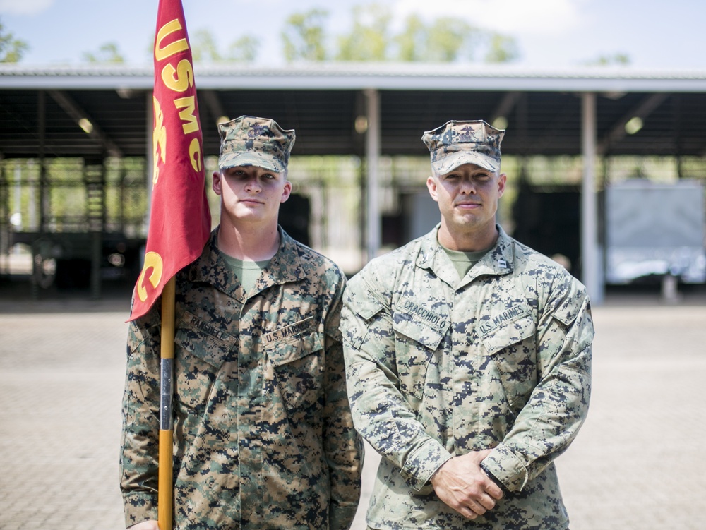 Company C, 1st Battalion, 1st Marines change of command