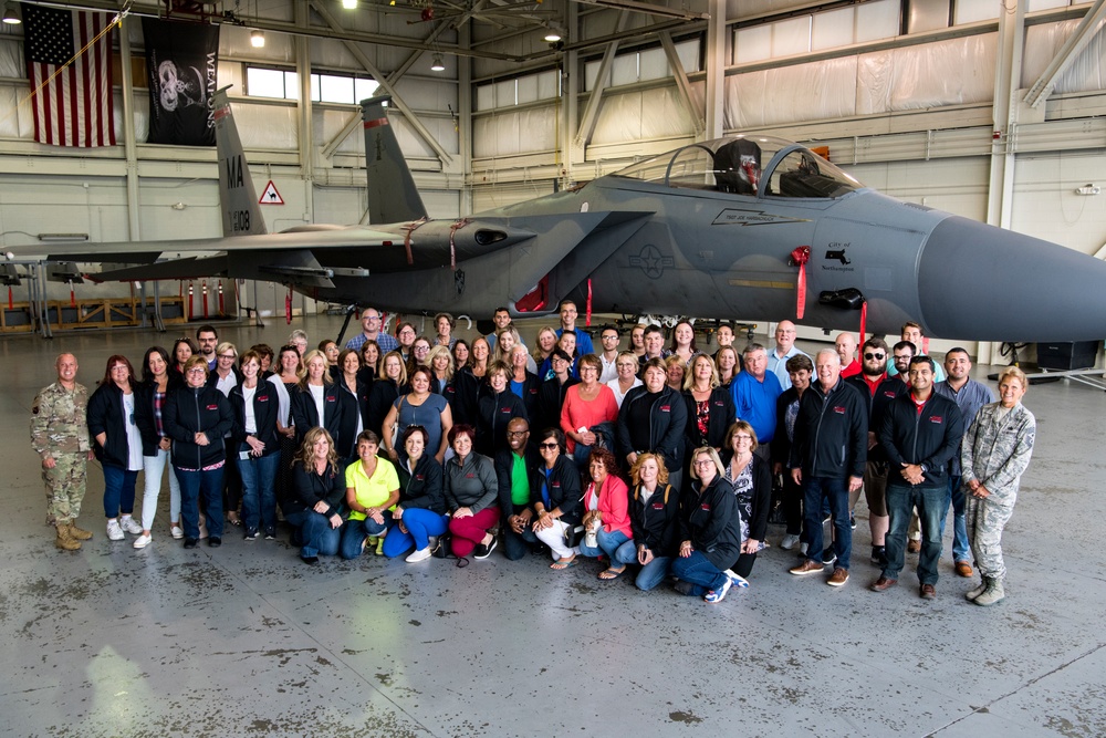 Polish National Credit Union employees tour 104th Fighter Wing