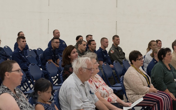 Local postmasters unveil USPS 1969 First Moon Landing Stamps during ceremony on Joint Base Cape Cod