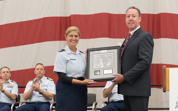 Local postmasters unveil USPS 1969 First Moon Landing Stamps during ceremony on Joint Base Cape Cod