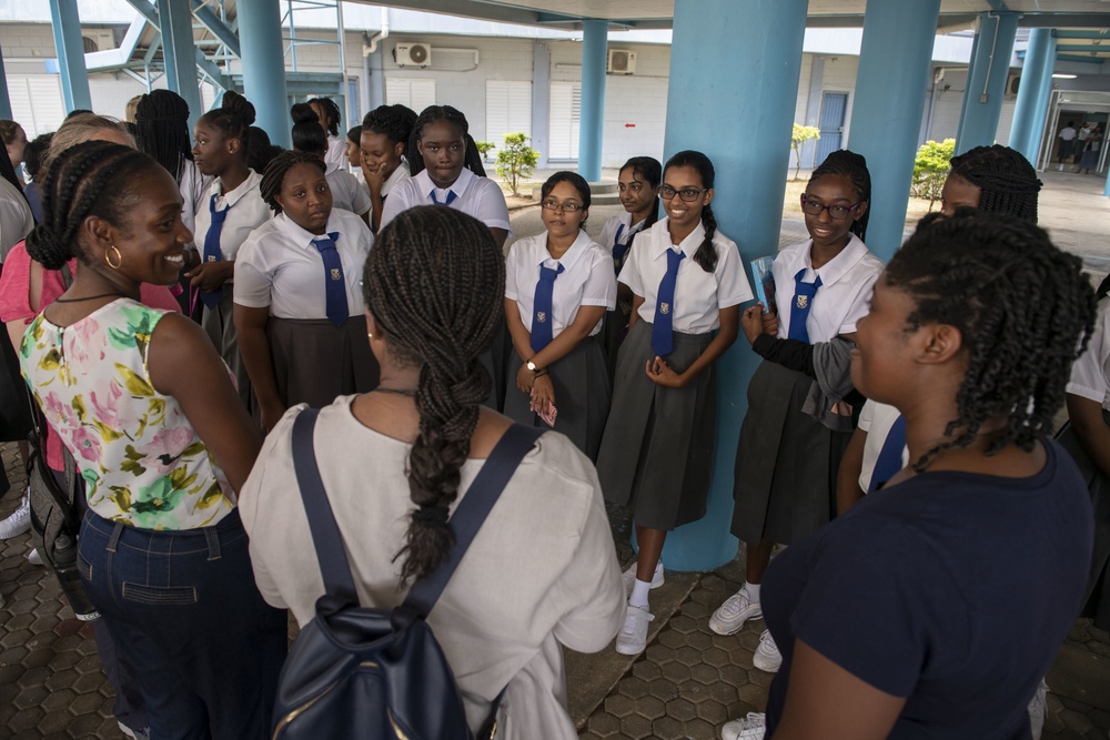 USNS Comfort Volunteers Speak at Catholic Girls' School in Trinidad