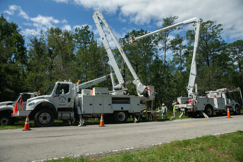 Hurricane Dorian Recovery: Power Line Replacement