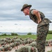 A Marine Corps Drill Instructor, assigned to Officer Training Command, Newport, Rhode Island, (OTCN) leads physical training for Officer Candidate School (OCS) class 02-20 prior to reaching their milestone as junior candidate officers on Sept. 6, 2019.
