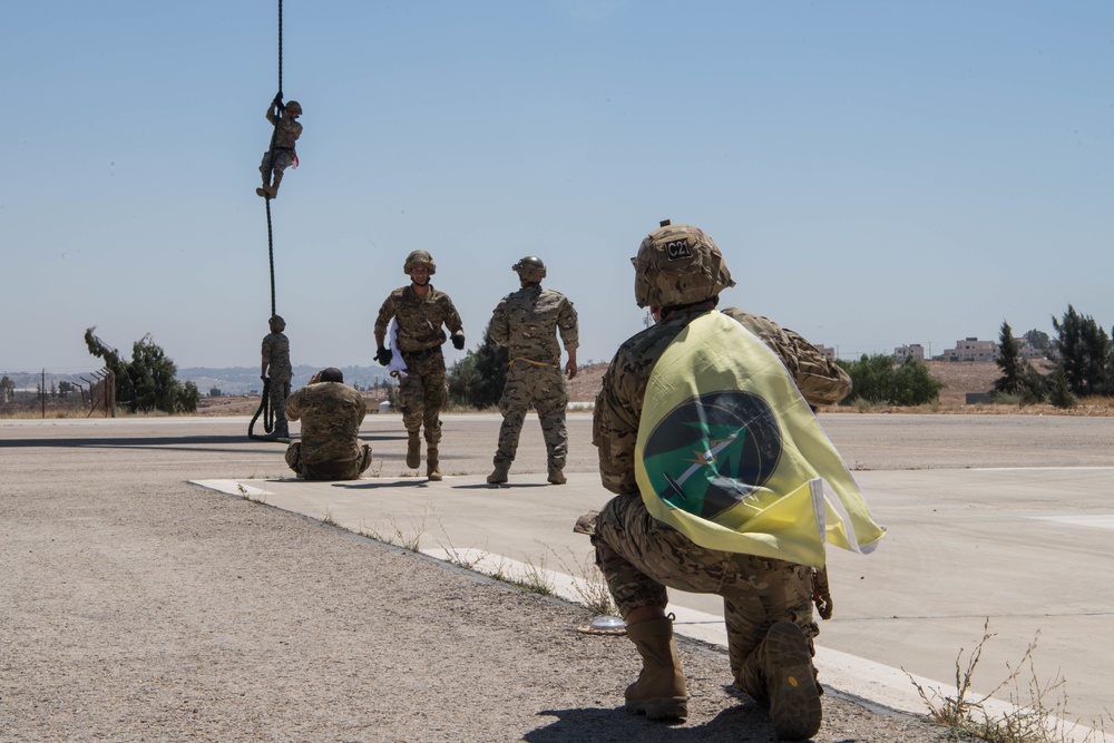 ST Operators conduct fast rope insertion training with coalition forces during Eager Lion 19