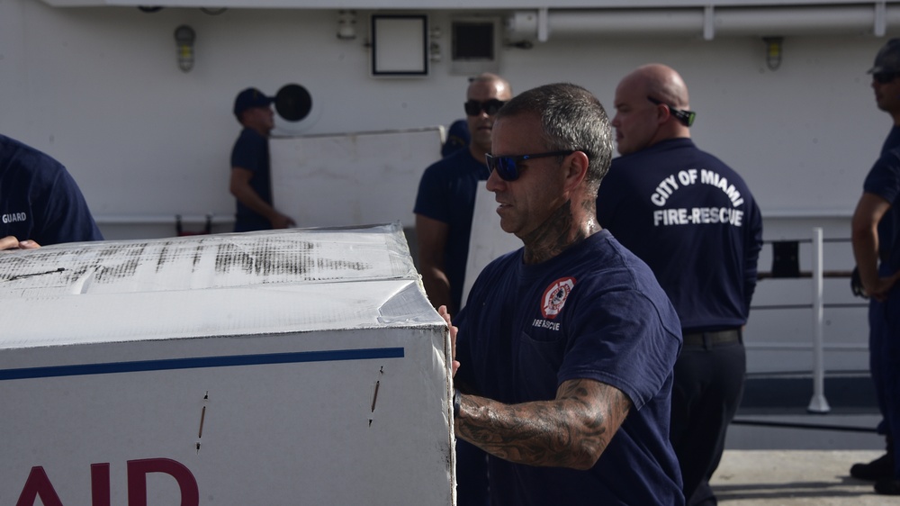 Key West-based Coast Guard cutter delivers supplies to Bahamas