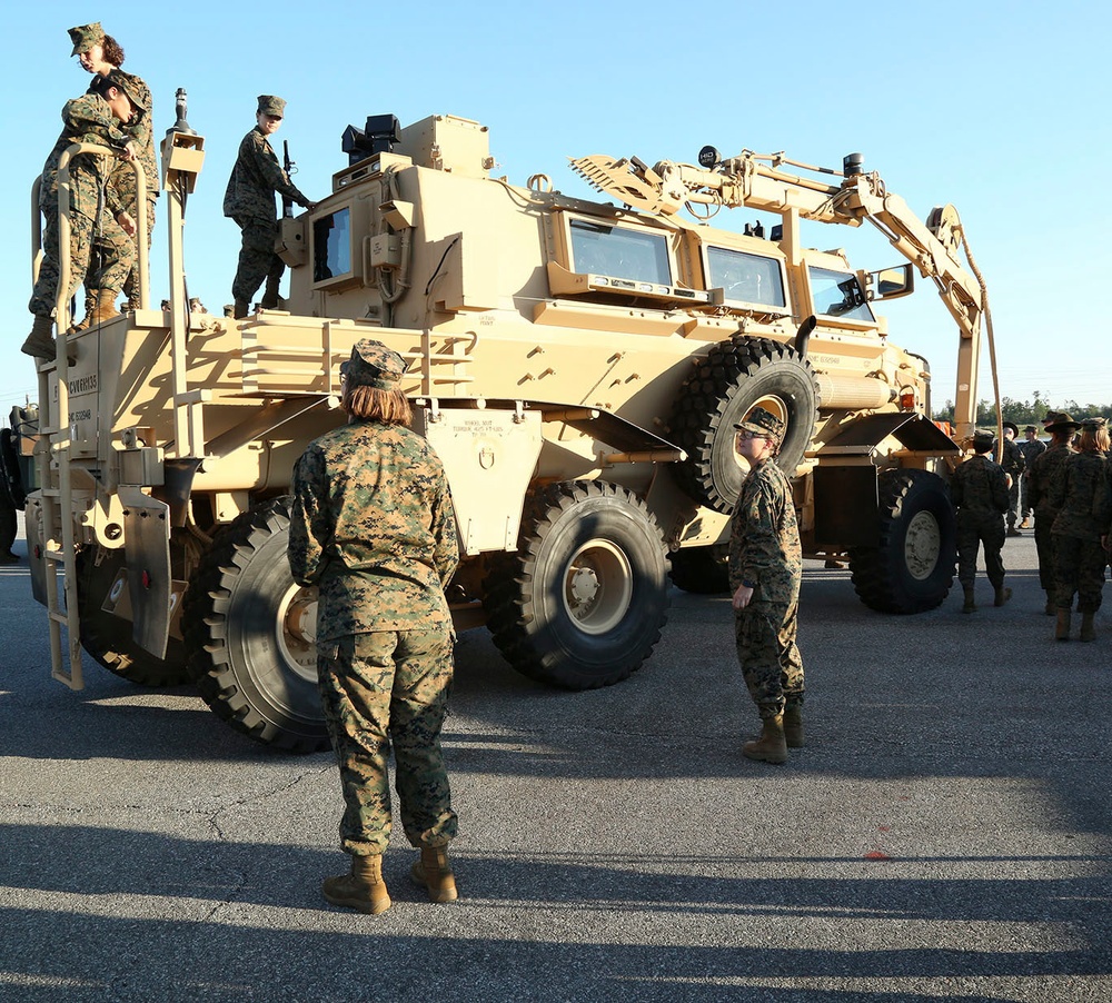 Basic Marine Platoon Receives Period of Instruction on Military Vehicles