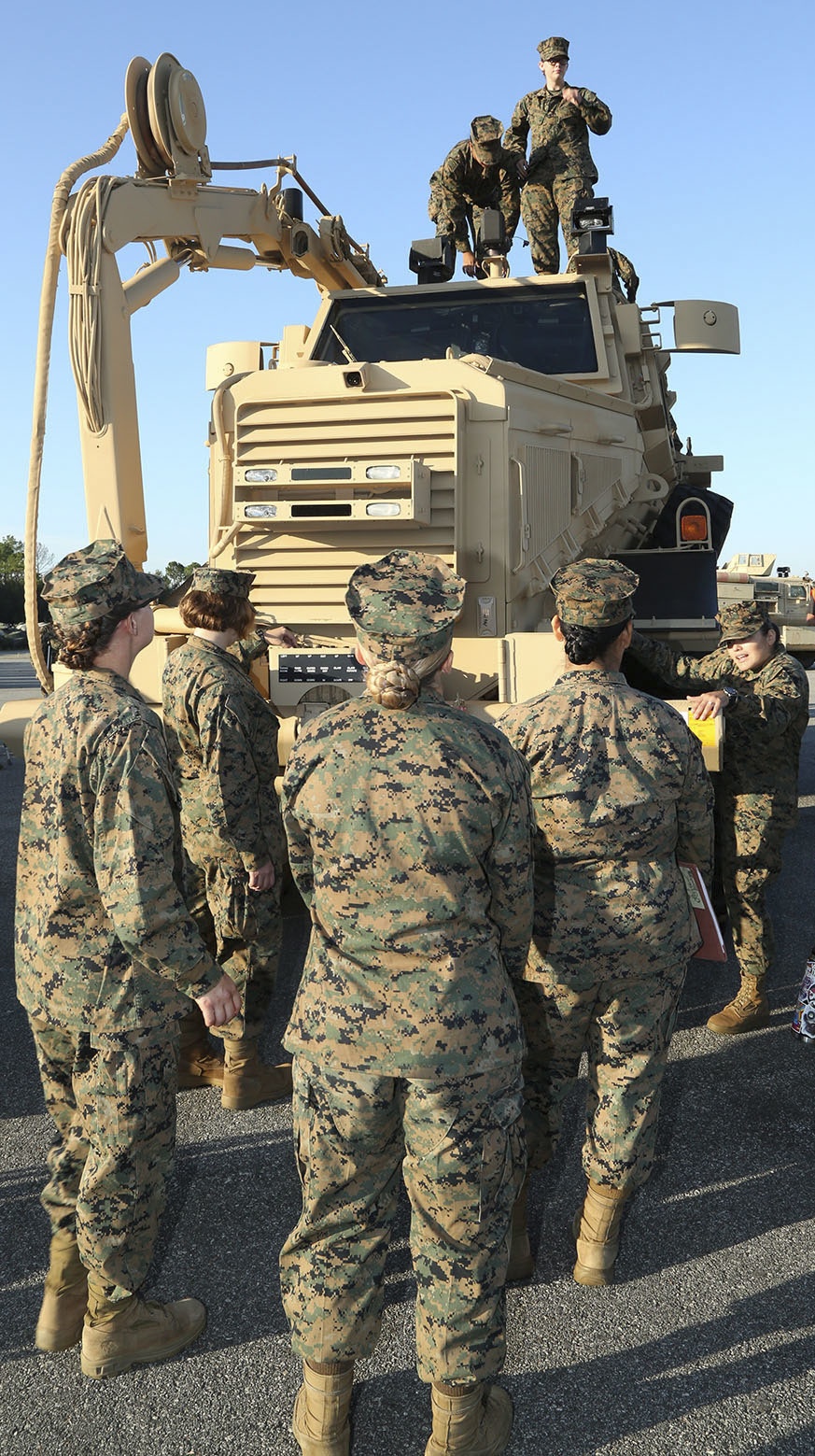 Basic Marine Platoon Receives Period of Instruction on Military Vehicles