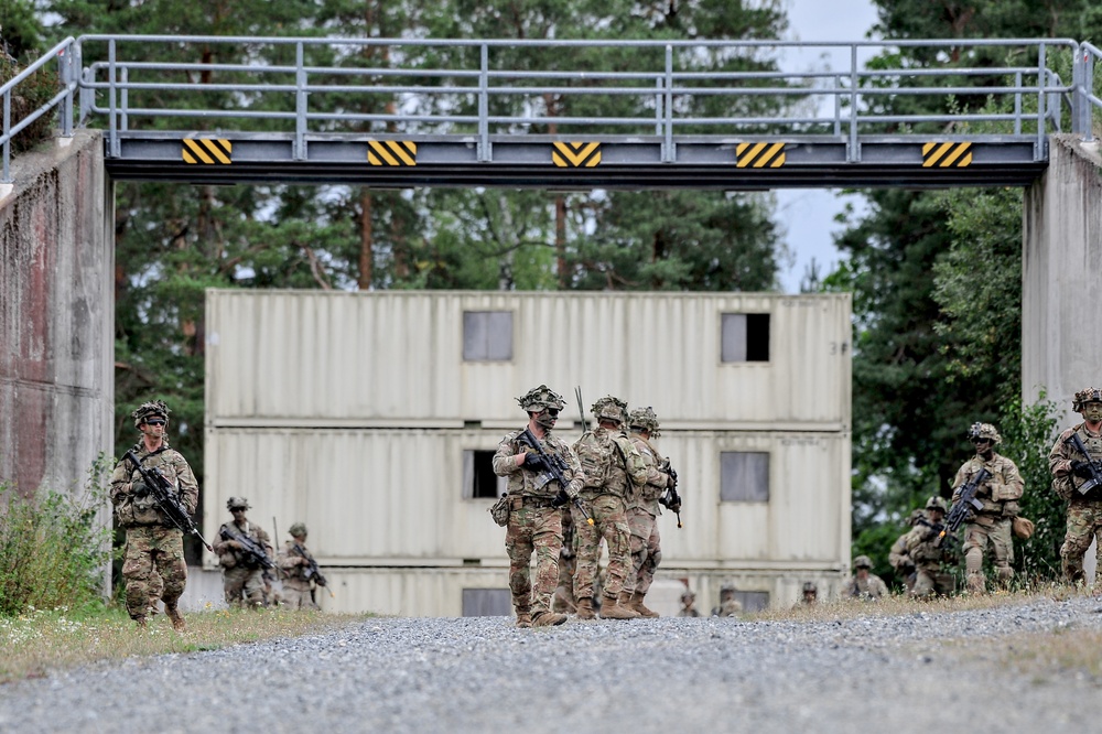 Paratroopers Patrol During Training