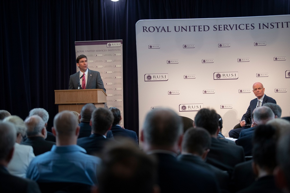 Secretary Esper Delivers Remarks at Royal United Services Institute in London