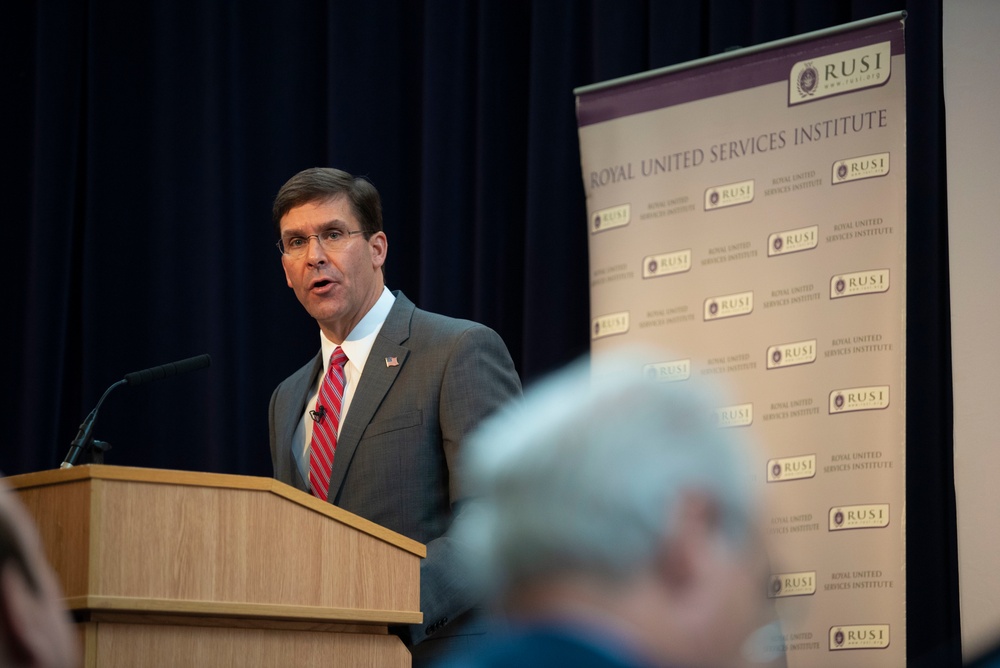 Secretary Esper Delivers Remarks at Royal United Services Institute in London