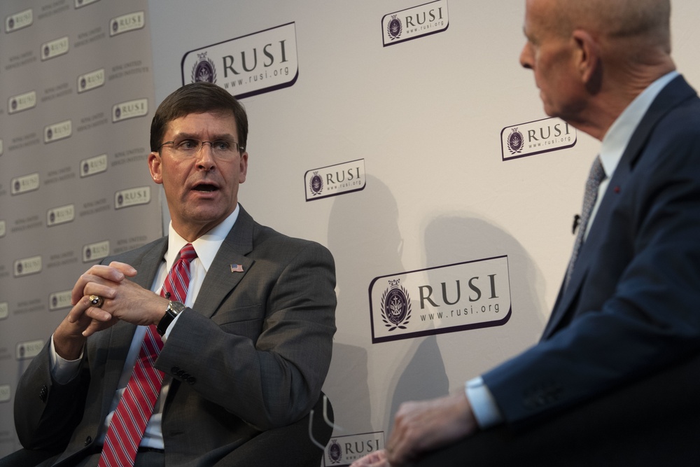 Secretary Esper Delivers Remarks at Royal United Services Institute in London