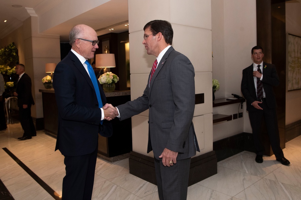 Secretary Esper Greets U.S. Ambassador to the United Kingdom