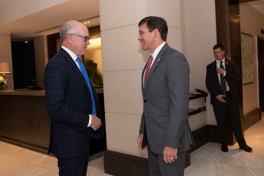 Secretary Esper Greets U.S. Ambassador to the United Kingdom