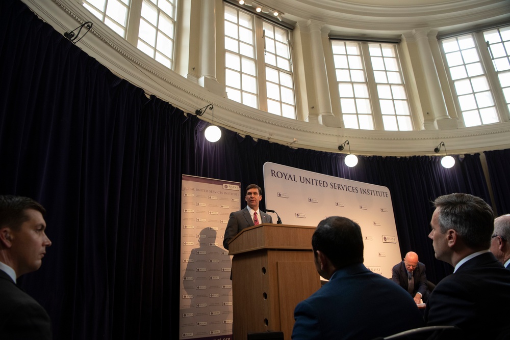 Secretary Esper Delivers Remarks at Royal United Services Institute in London
