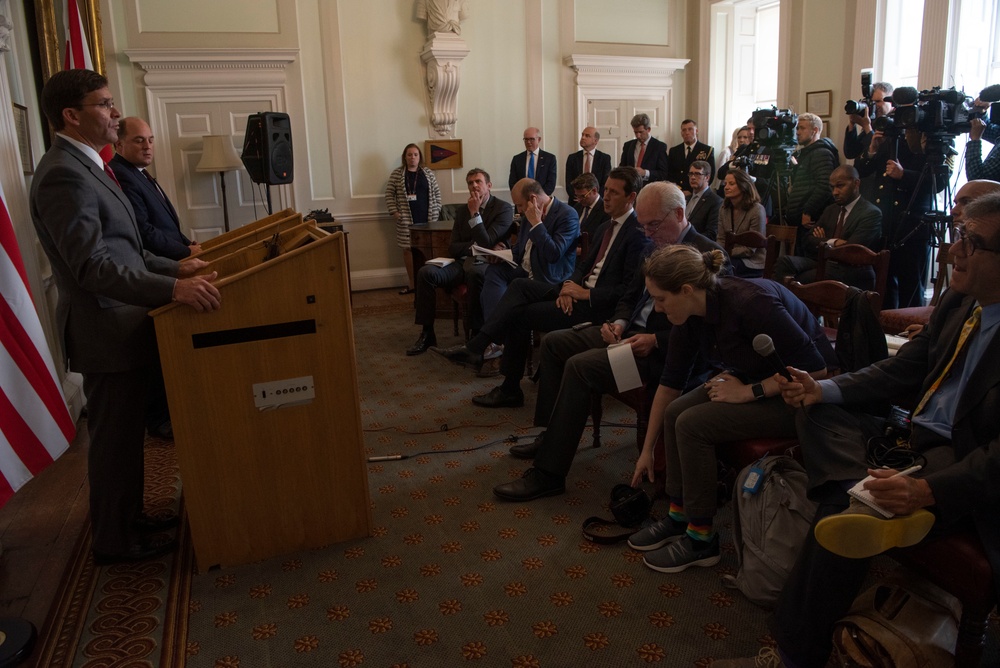 Secretary Esper Meets with British Secretary of State for Defense