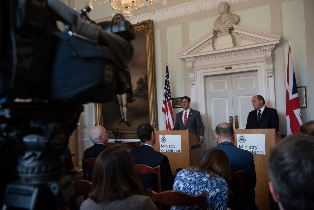 Secretary Esper Meets with British Secretary of State for Defense