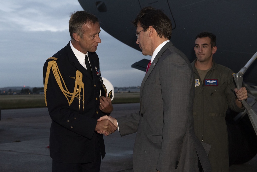 Secretary Esper Arrives in France