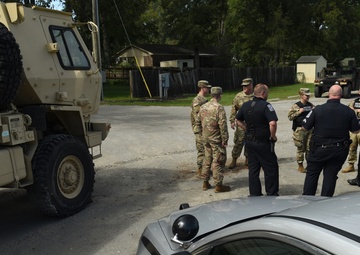 South Carolina National Guard teams up with Conway Police Department during Hurricane Dorian