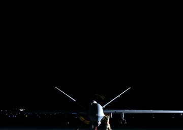 Creech at night: MQ-9 maintainers support non-stop operations
