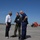 John Tecklenburg, mayor of Charleston meets with Cmdr. Brian Erikson, Air Station Savannah commander and Capt. John Reed, Sector Charleston commander