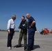 John Tecklenburg, mayor of Charleston meets with Cmdr. Brian Erikson, Air Station Savannah commander and Capt. John Reed, Sector Charleston commander