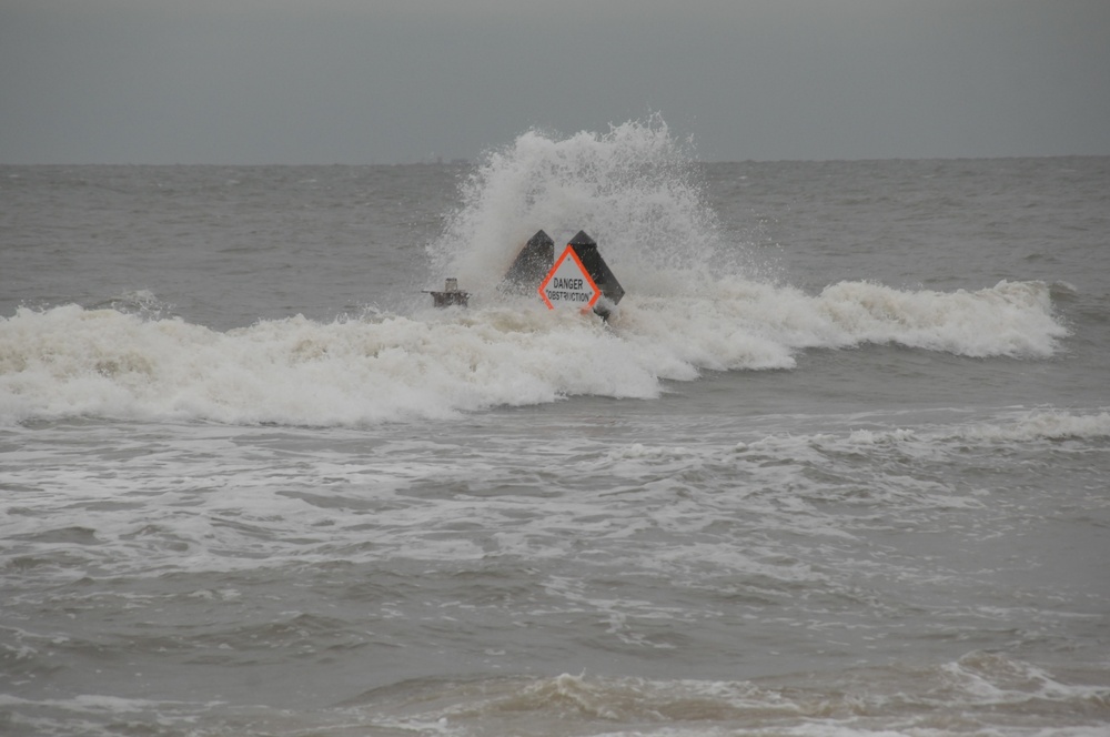 Rough beach conditions in the wake of Hurricane Dorian