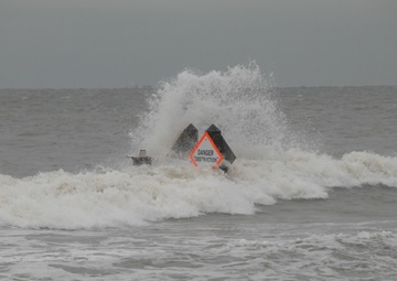 Rough beach conditions in the wake of Hurricane Dorian