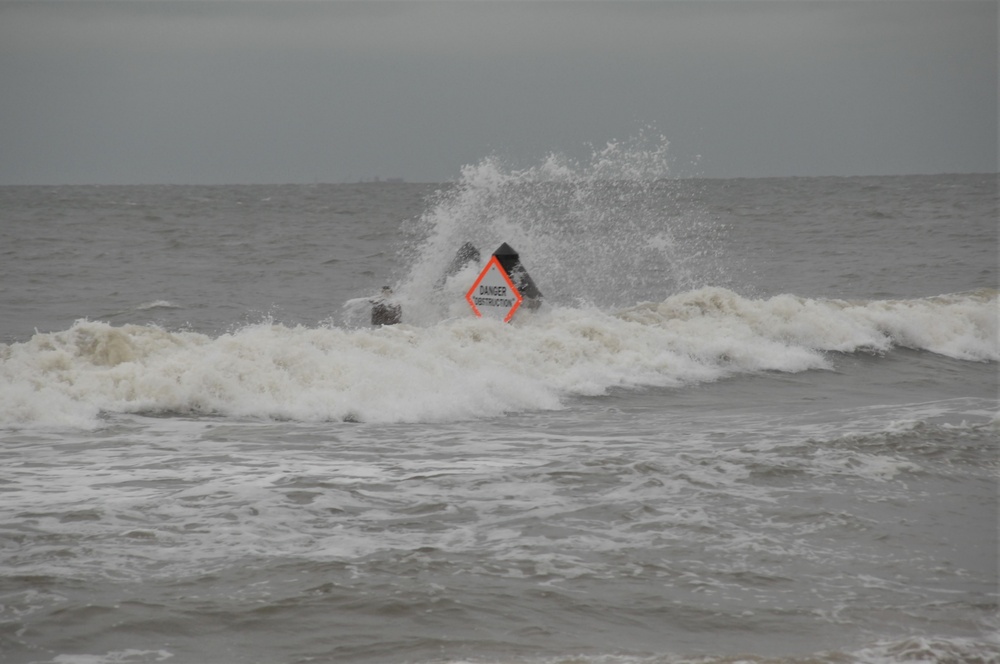 Rough beach conditions in the wake of Hurricane Dorian