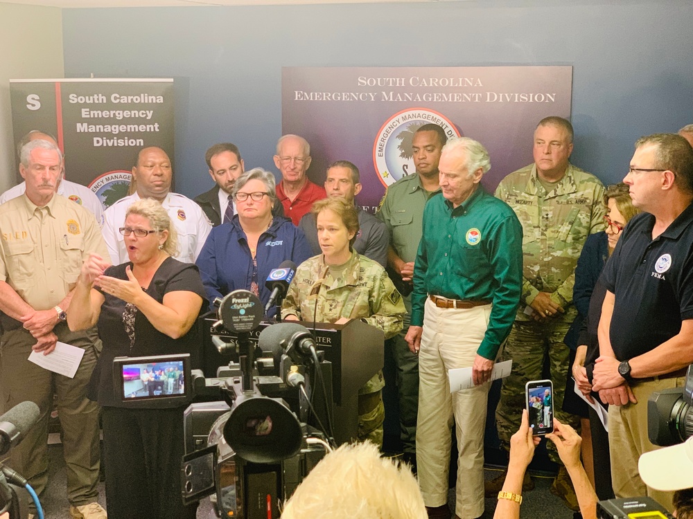 Corps commander participates in South Carolina press conference