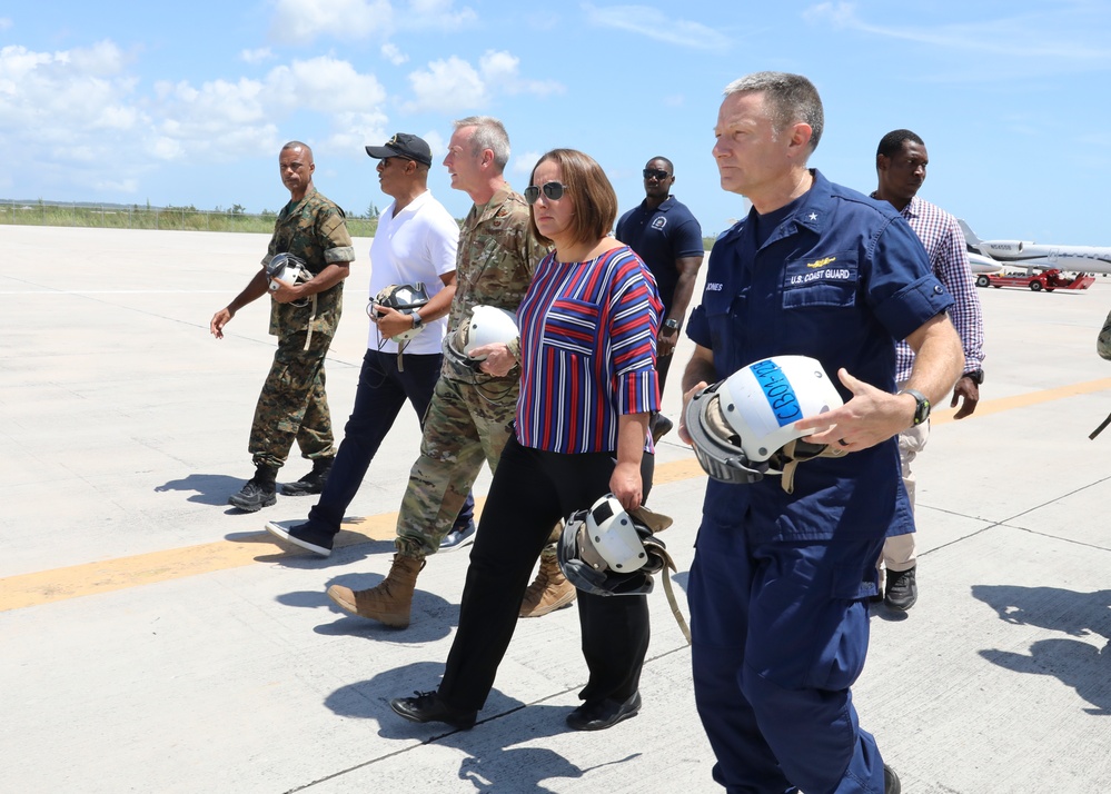 DoD and Bahamian Leadership Survey Storm Damage