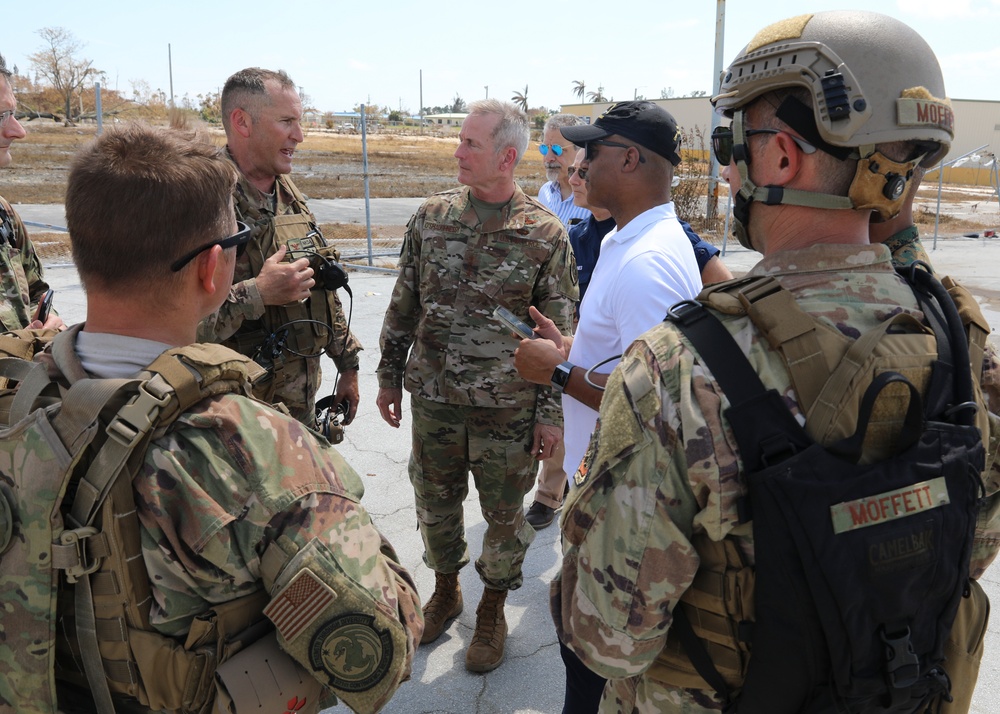 DoD and Bahamian Leadership Survey Storm Damage