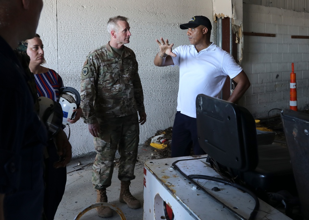 DoD and Bahamian Leadership Survey Storm Damage