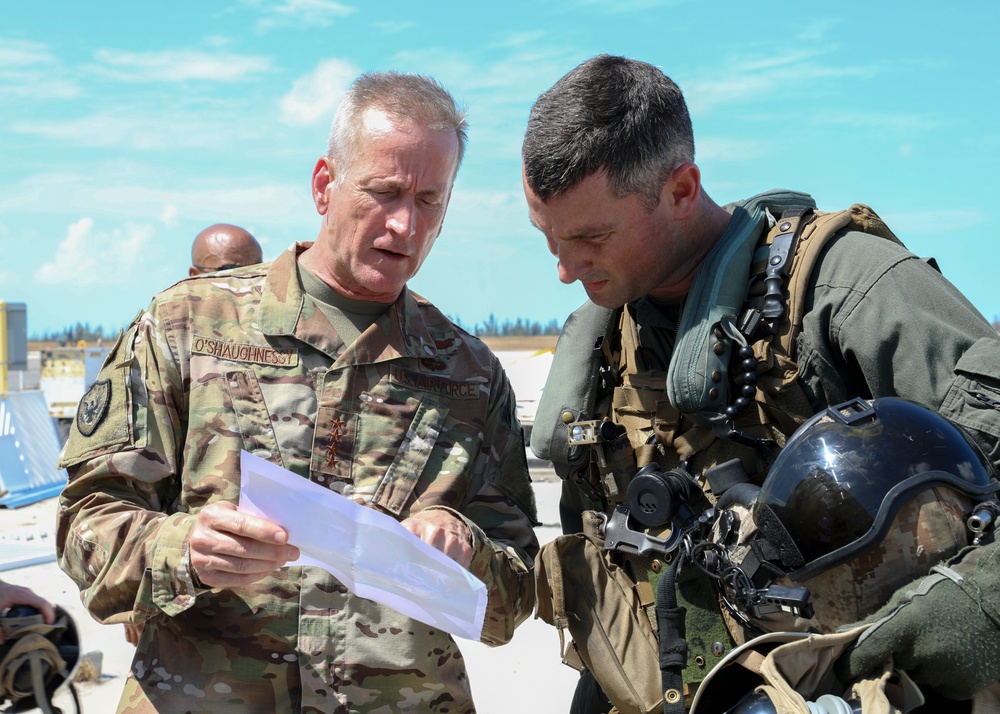 DoD and Bahamian Leadership Survey Storm Damage