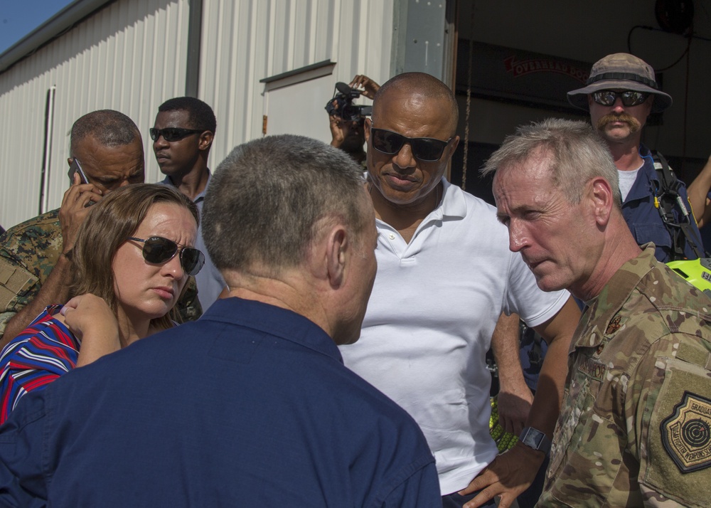 DoD and Bahamian Leadership Survey Storm Damage