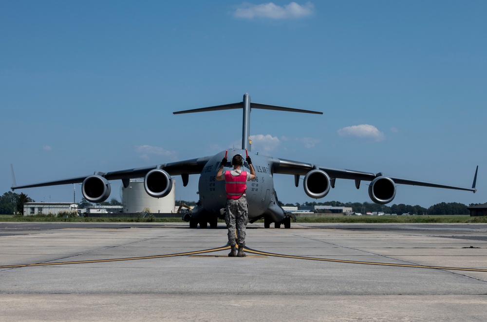 C-17s return to JB Charleston after Hurricane Dorian