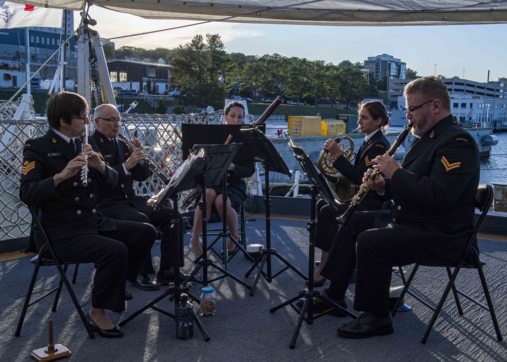 Royal Canadian Sailors Play Music