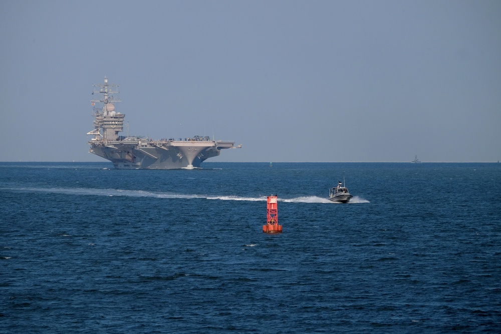 USS Dwight D. Eisenhower (CVN 69) returns to Norfolk from Hurricane Dorian Sortie