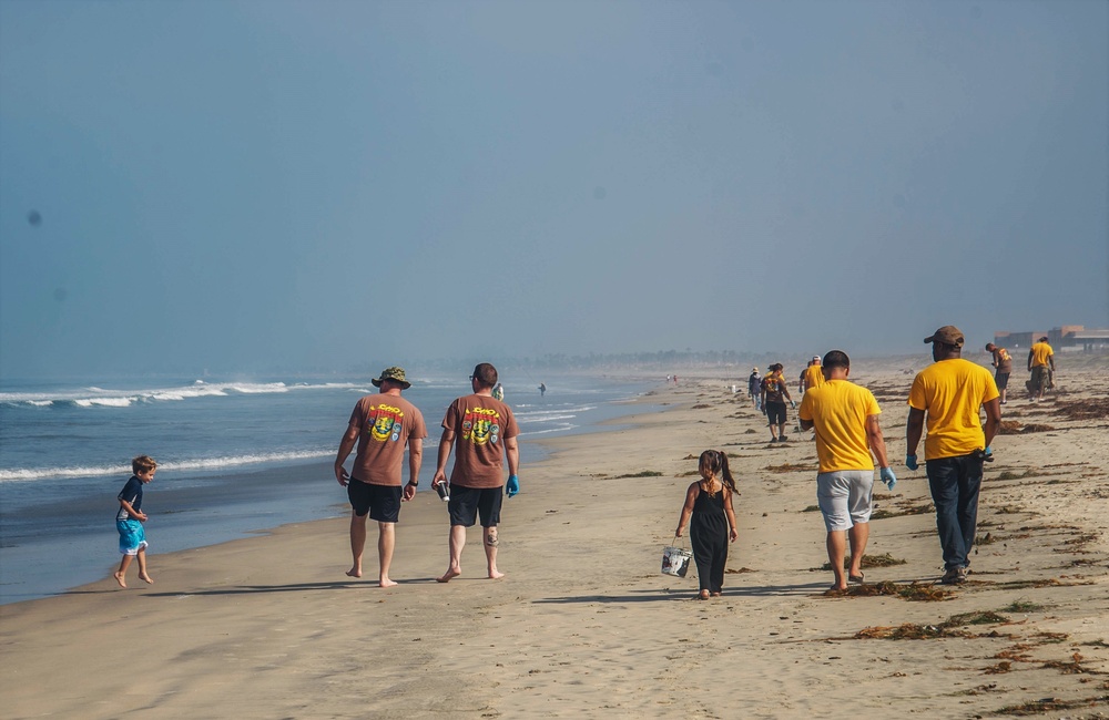 Coastal Riverine Force Volunteers at YMCA Camp Surf During COMREL in Imperial Beach