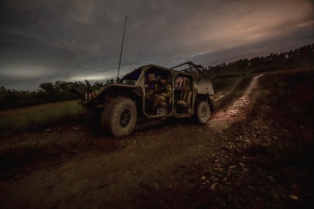 Paratroopers Conduct Night Driving