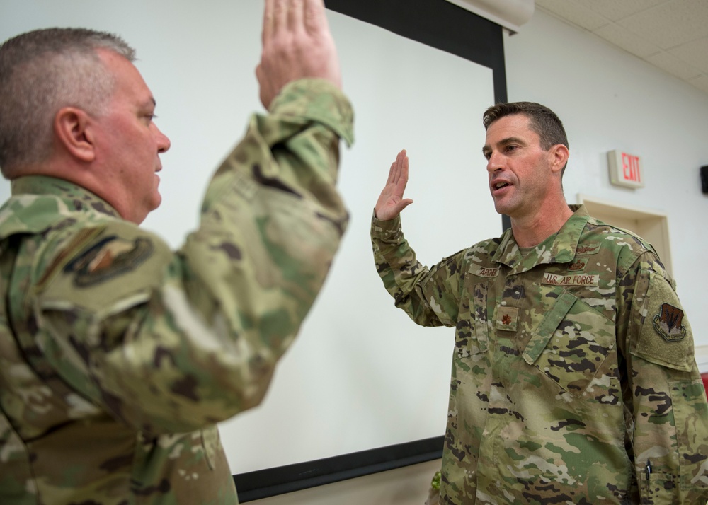 Maj. Kevin Archer promoted to the rank of Lieutenant Colonel in the MA Air National Guard