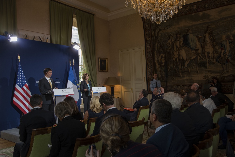 Secretary Esper Meets in Paris with French Counterpart
