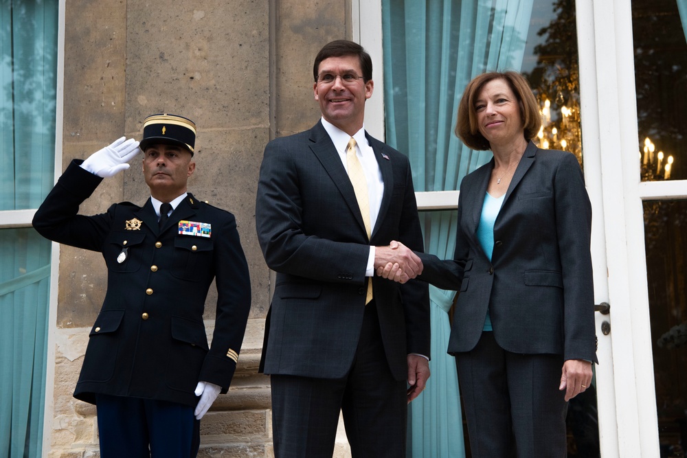 Secretary Esper Meets in Paris with French Counterpart