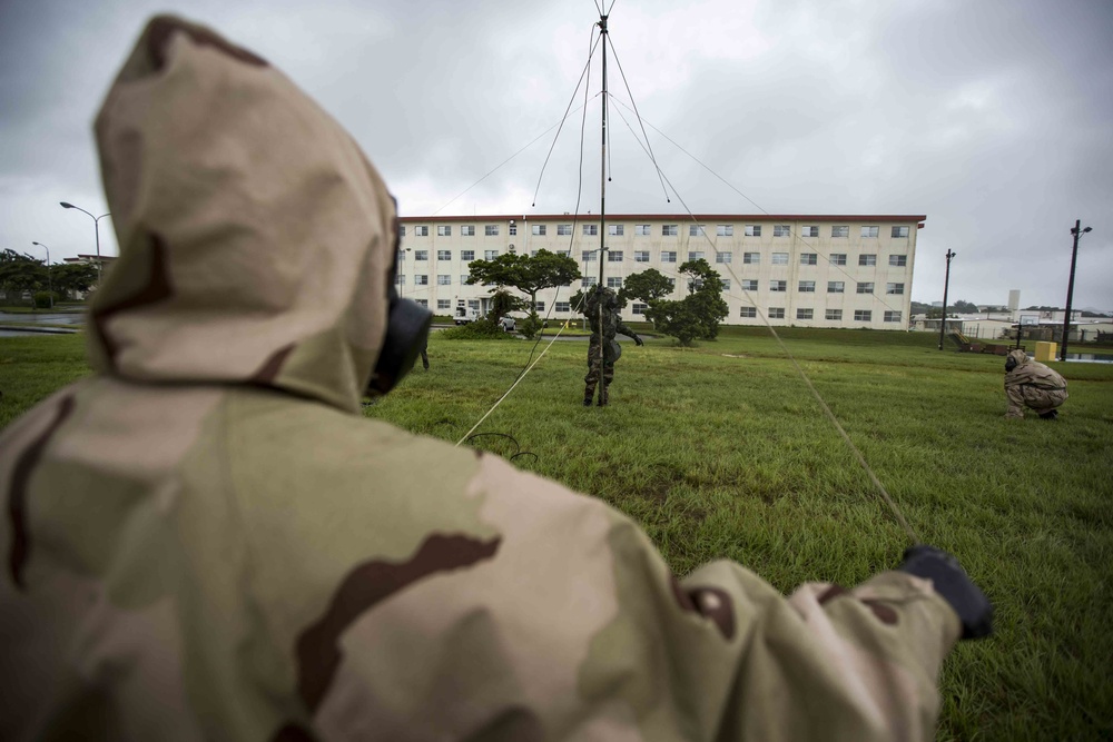 Headquarters Battery Conducts Training in Misson Oriented Protective Posture Gear