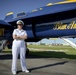 Navy Entomologist Promoted in front of Insect Jet